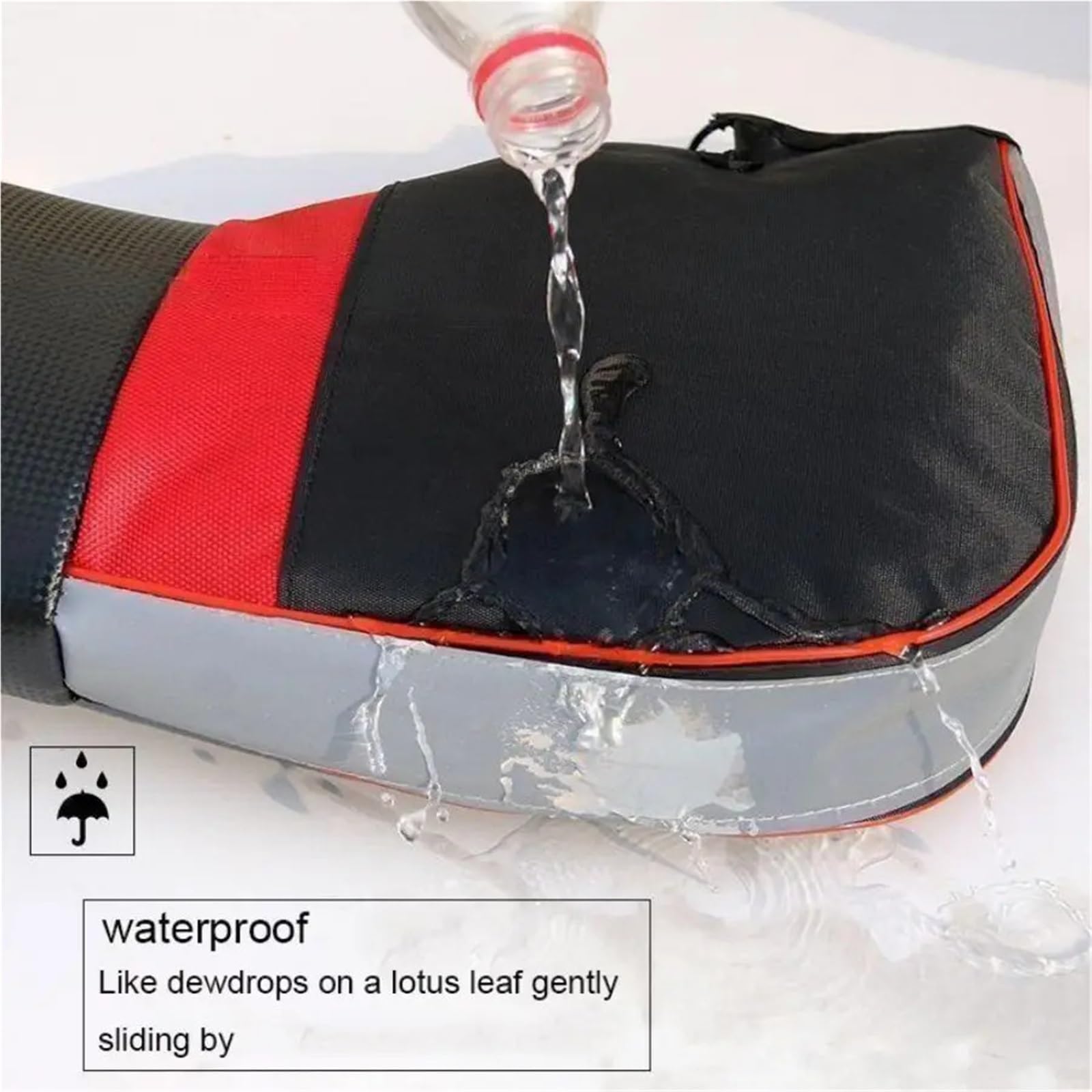 Rękawiczki na kierownicę, Rękawice motocyklowe Zimowa ciepła rączka Wiatroodporny uchwyt motocyklowy Osłona termiczna Akcesoria(Black Reflective strip)