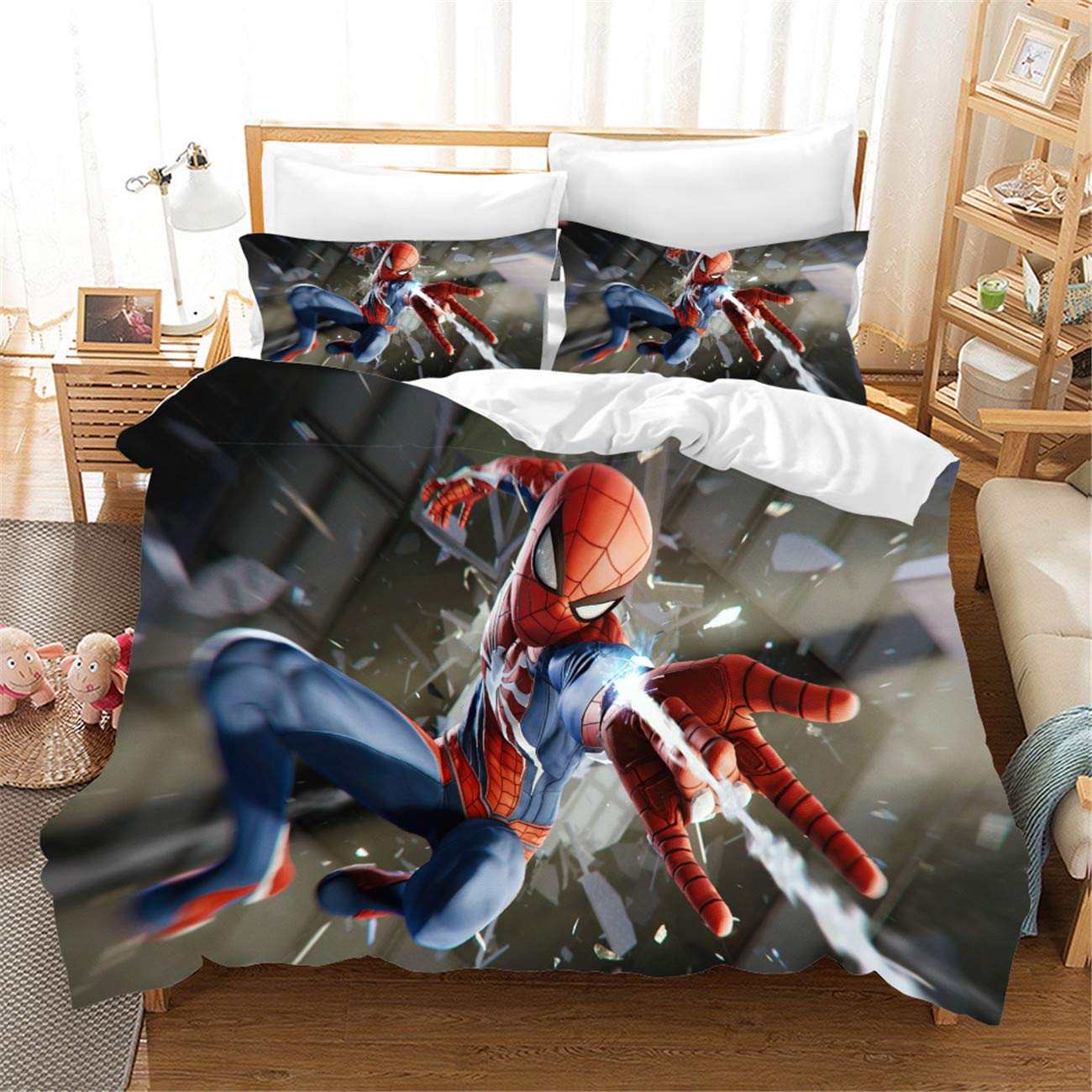 spiderman bed set queen