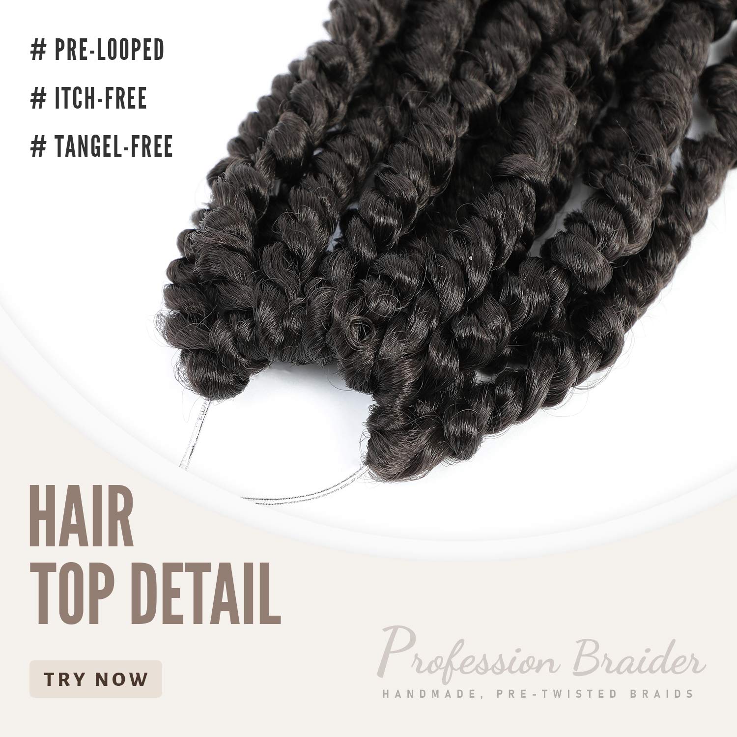 Buy 10 Inch Passion Twist Crochet Hair 6 Packs Pre Twisted Passion Twist Hair Pre Looped Braids For Black Women Hair Extensions 10 Inch Pack Of 6 1b Online In Indonesia B08k7p765f