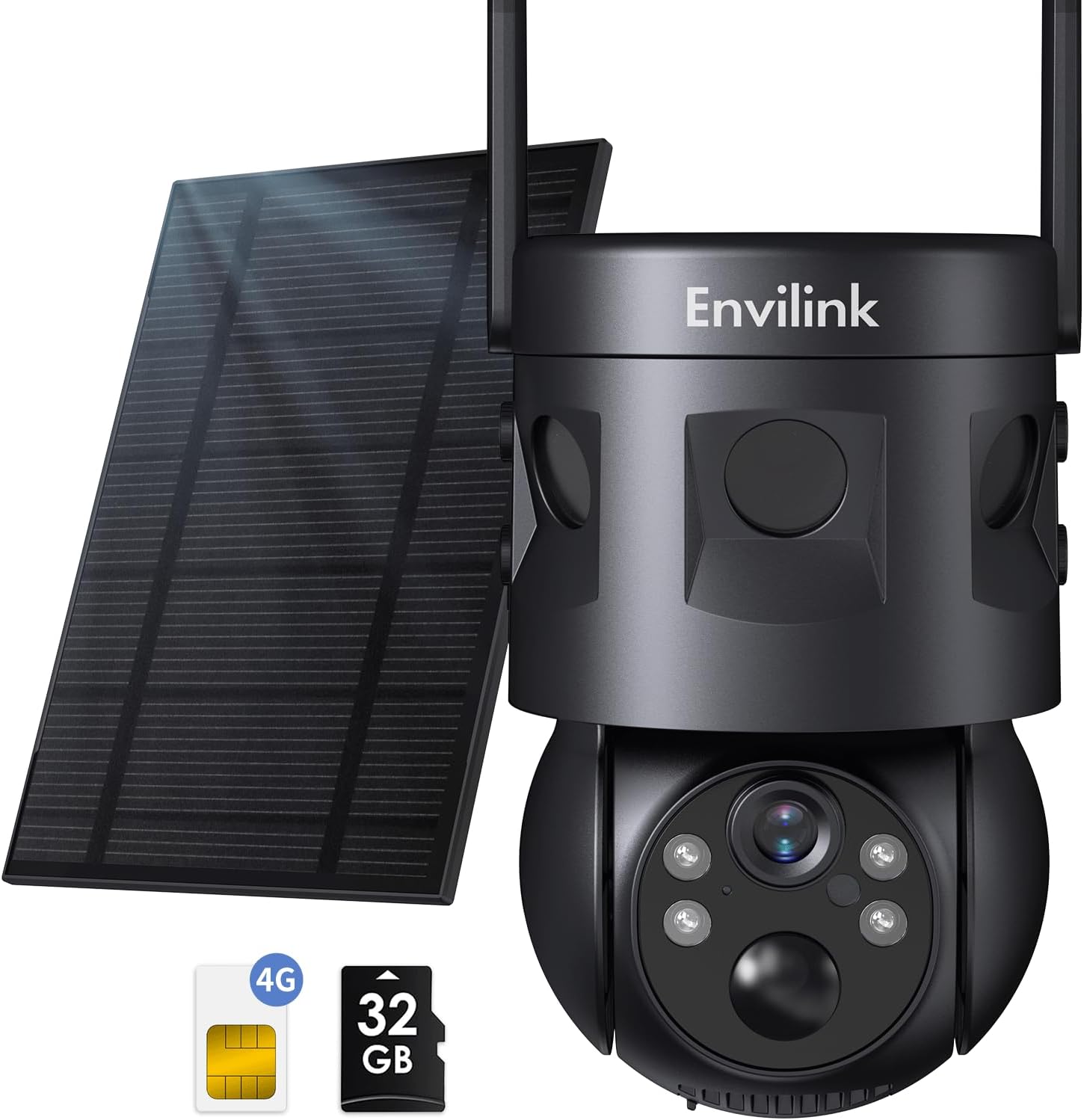 Solar Security Cameras Wireless Outdoor, 4G LTE Cellular, 2K Color Night Vision, 360°View with 3 PIR Sensors,3X Wider Motion Detection Range, 10000mah Battery, 2-Way Audio, No WiFi Needed