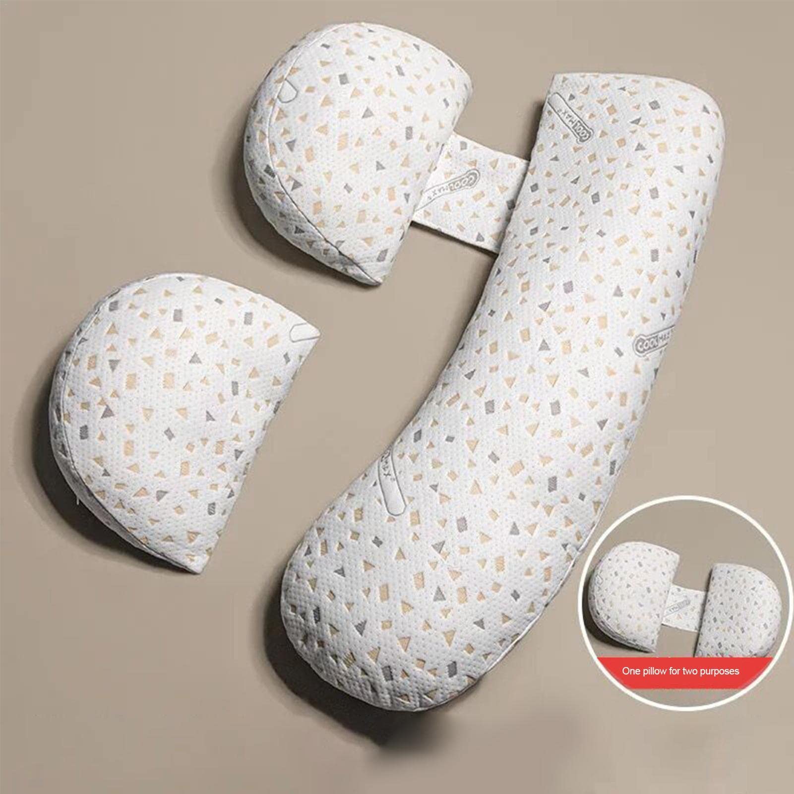 Cojín de embarazo para dormir de lado, cómodo cojín corporal, cojín de cuña suave para embarazo, cojín de maternidad con funda de almohada extraíble, imprescindible para el embarazo Baok