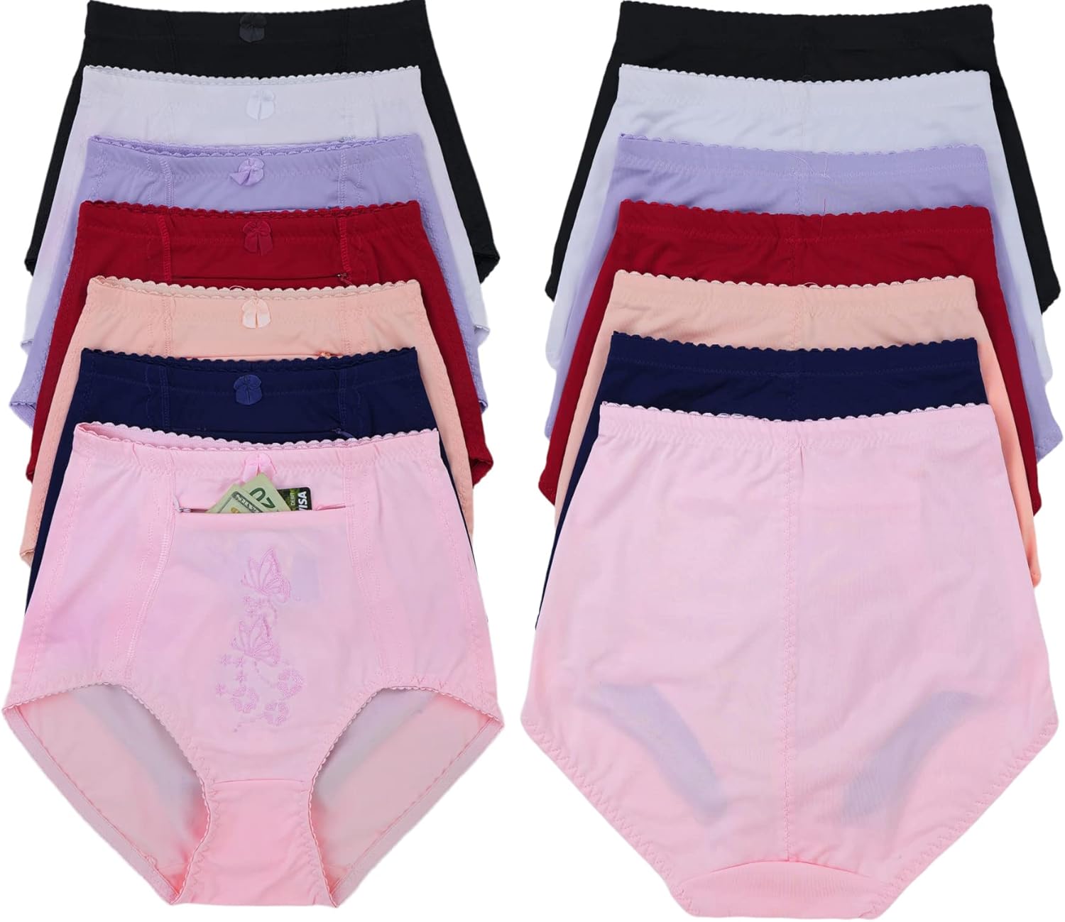 ToBeInStyle Women's High Waist Front Zipper or Slit Pocket Elegant Control Girdles - Image 6