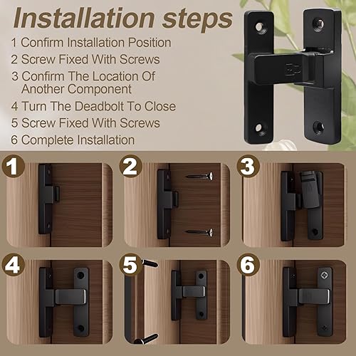 Miniatura 4 de Cerradura de puerta de granero de 90 grados, cerradura de pestillo abatible resistente, pestillos de puerta abatible para puerta, granero, garaje,