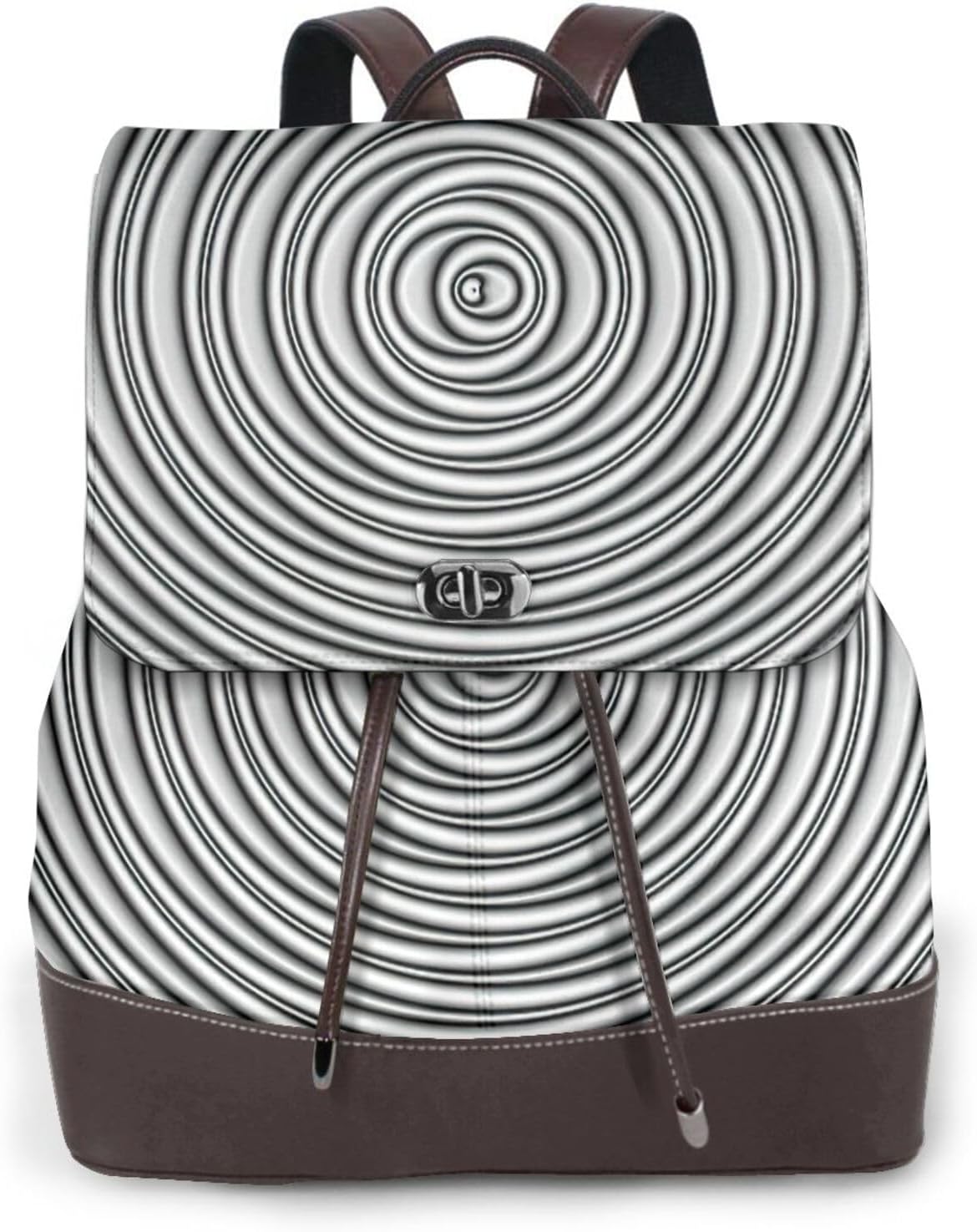Optical Spin Illusion Print Women'S Backpack Stylish Lightweight Versatile Rucksack Ladies Casual Bag Travel