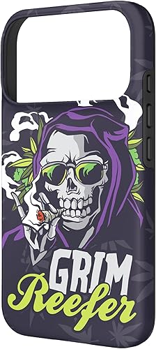 Vista 80 de iPhone 13 Cannabis Weed Marihuana Ganja Hemp Grim Reefer Smoking Gift Case