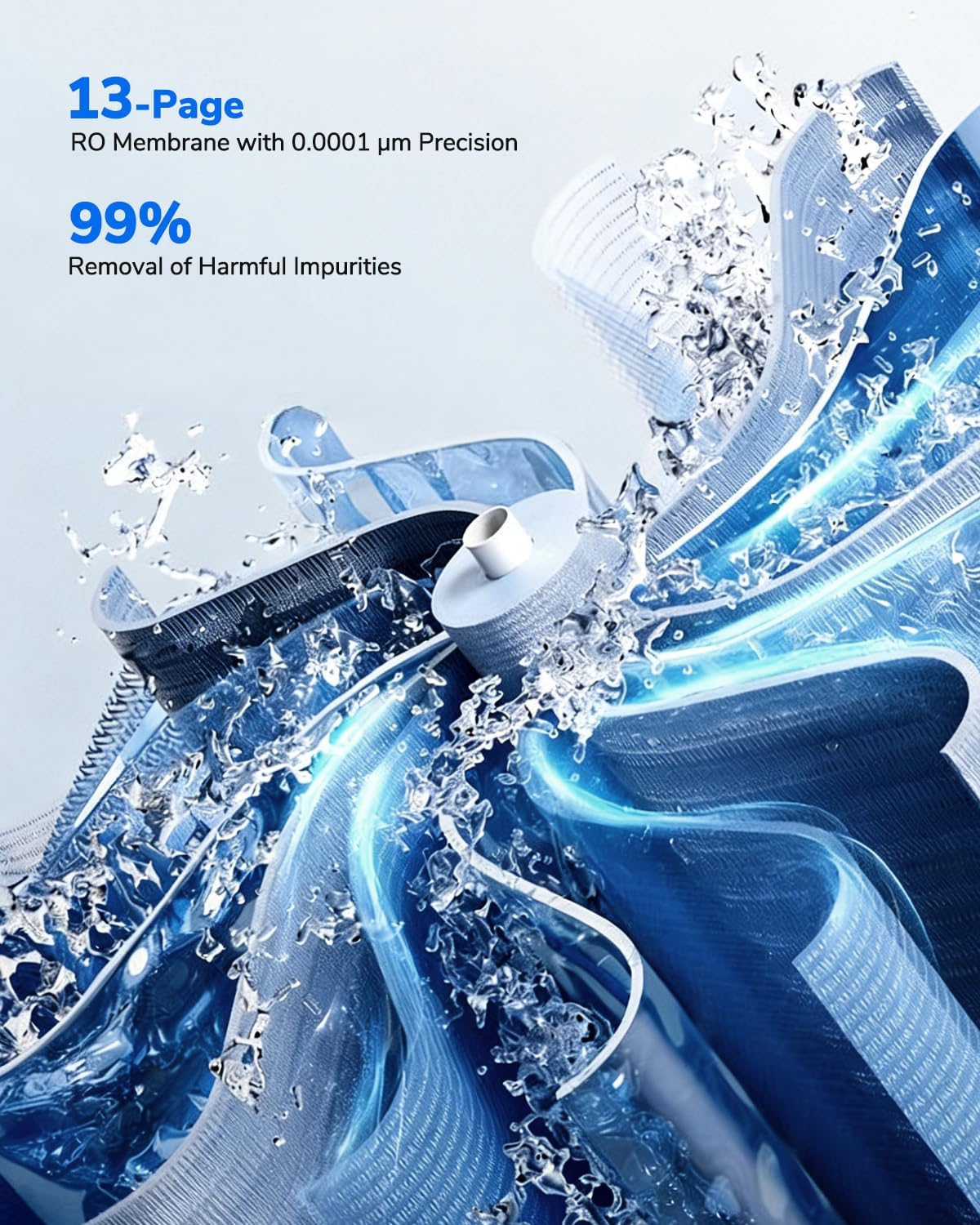 Ecoviva 1000GPD UnderSink Reverse Osmosis System, German Design, NSF/ANSI 58 61 372 Tankless 9-Stage 3:1 Pure to Drain, 10 Years Robust Alkaline RO Water Filtration, Fully Sealed