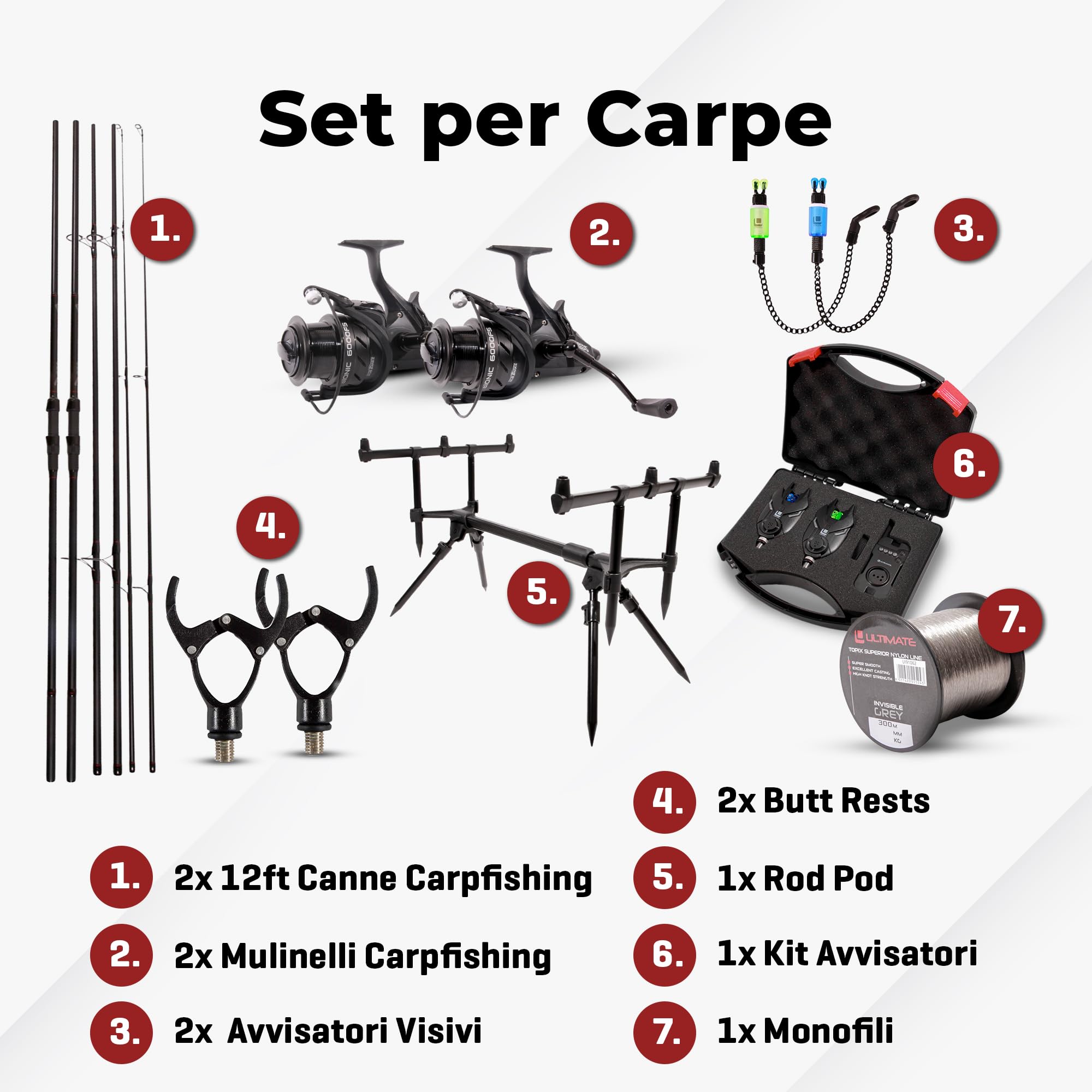 Ultimate Adventure Carp Set 12ft - Kit Carpfishing