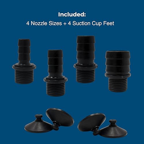 Miniatura 2 de Teamson Home Bomba de agua sumergible ajustable 1191 GPH de 100 W con un cable de alimentación de 6 pies y 4 boquillas diferentes para peceras,