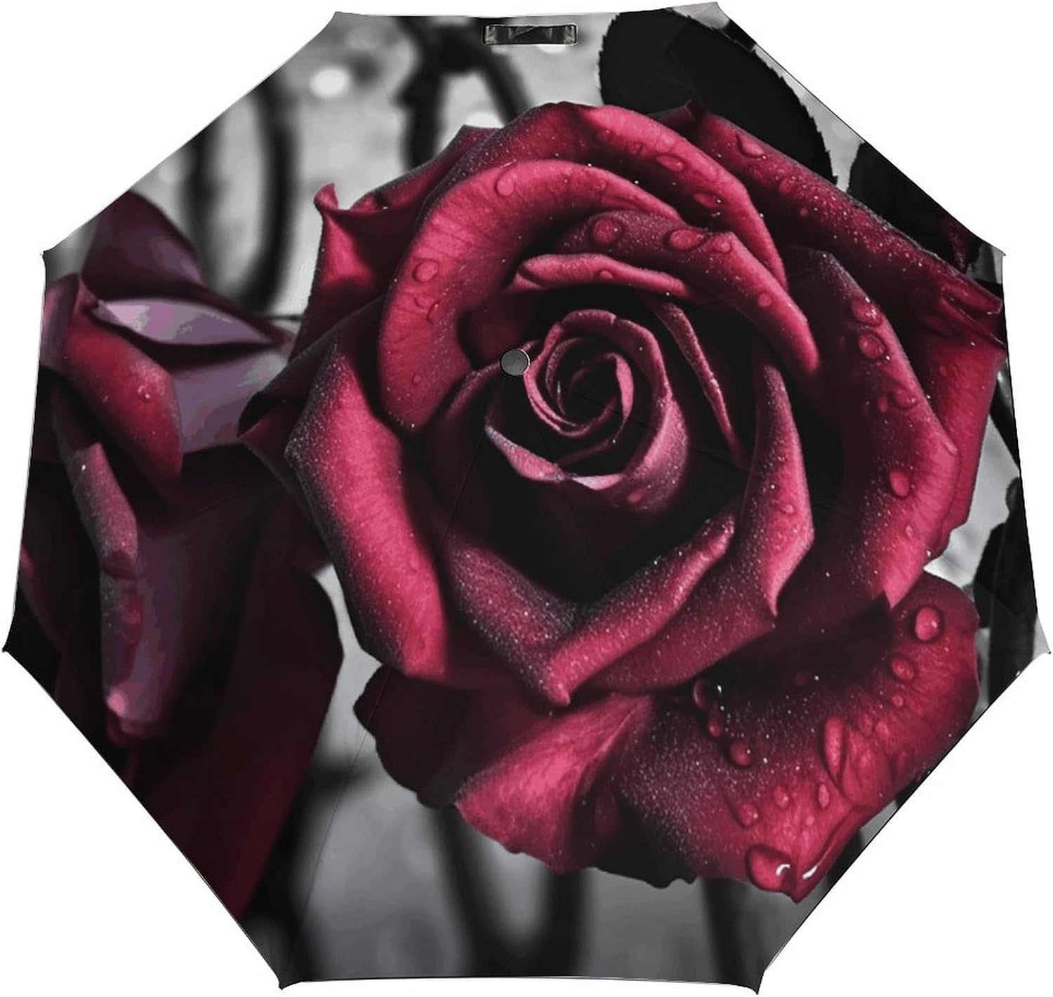 Folding Small Sun Umbrella Gothic Roses Windproof Travel Umbrella Lightweight Small And Compact Suit for Pocket