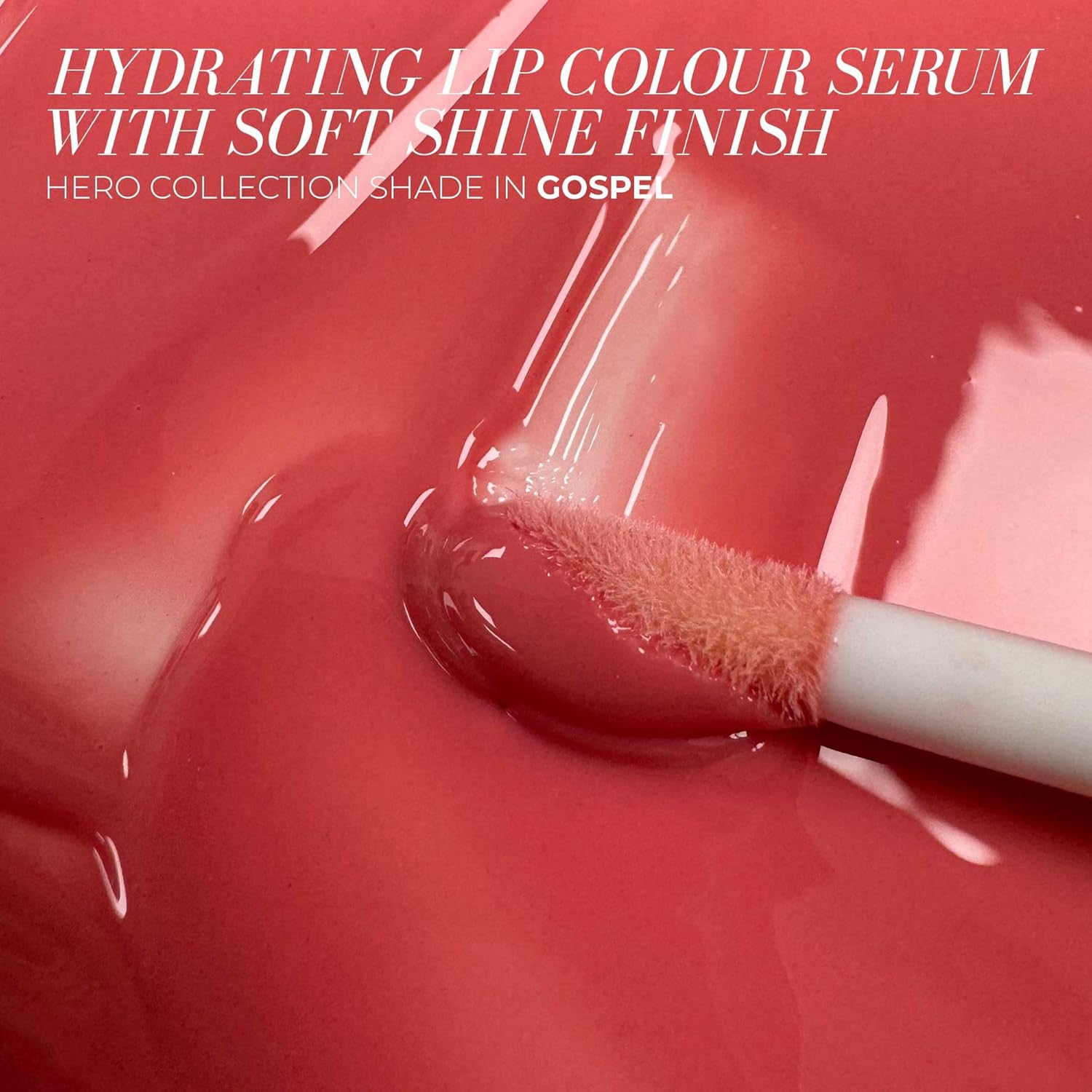 FITGLOW Beauty Lip Colour Serum | Hydrating Lip Gloss | Plumping Anti-Aging Lip Treatment | Natural Shine with Pomegranate Sterols & Collagen | Buildable Color for Dry Chapped Lips | Gospel - 10g - Image 2