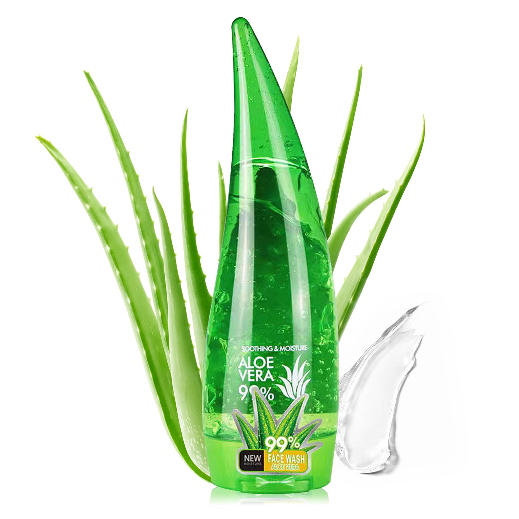 Fusang Organic Aloe Vera Gel for After Sun Skin Care,Natural Moisturizing Aloe Vera Gel for Face & Body,Easy to Portable Face Moisturizer,Travel Size