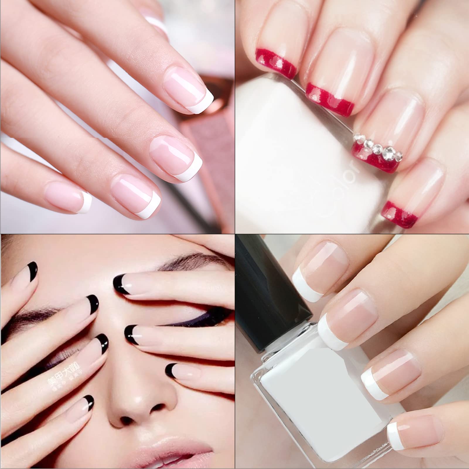 12 French Nail Sticker Mit Verlauf – Selbstklebend Für Schnelle Maniküre