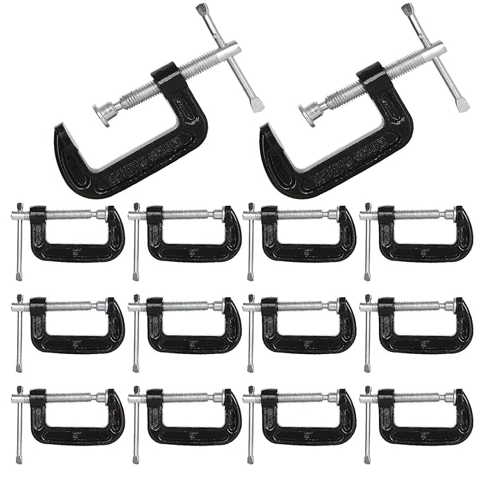 Buy HNBun 14Piece 2inch CClamp, Malleable Iron Heavy Duty CClamp with