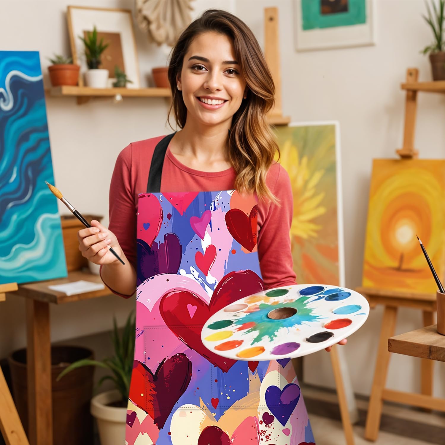 Apron Adjustable Waterproof with Two Deep Pockets Wowen men for Summer BBQ Pool Parties & Resorts - Image 2