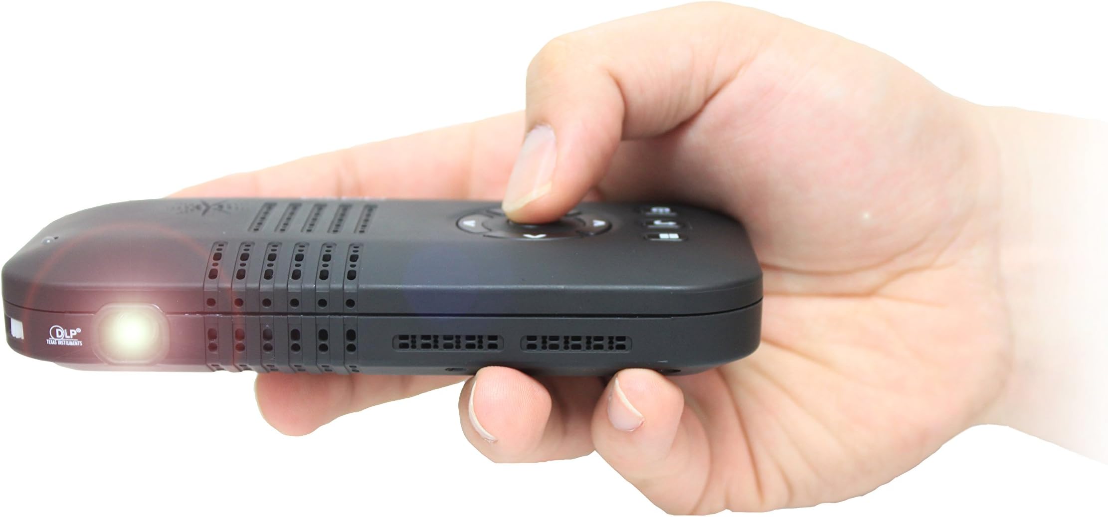 AAXA P3-X Pico Projector with 120 Minutes Battery Life, Pocket Size, Mini-HDMI, 20,000 Hour LED Life, Onboard Media Player, 85 Lumens