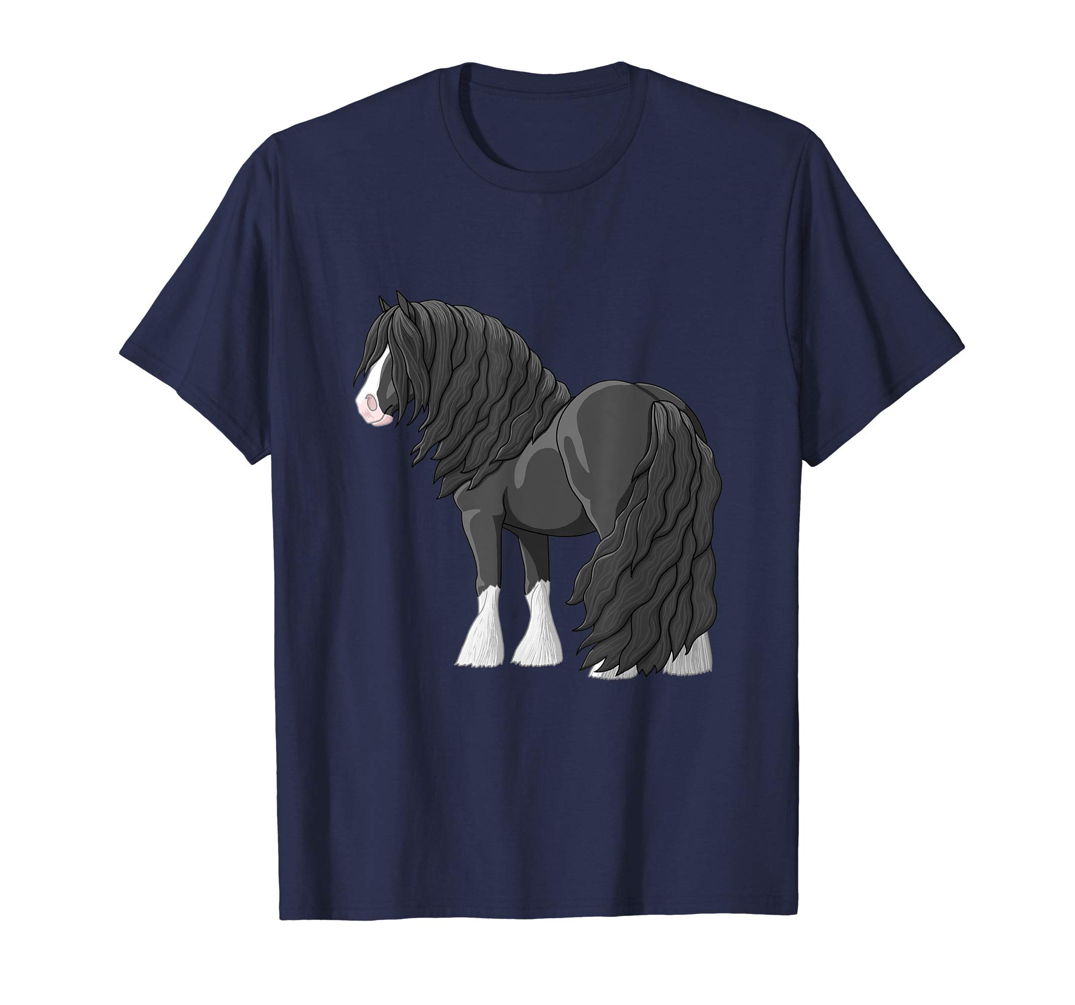 Black & White Gypsy Vanner Gypsy Cob Tinker Draft Horse T-Shirt