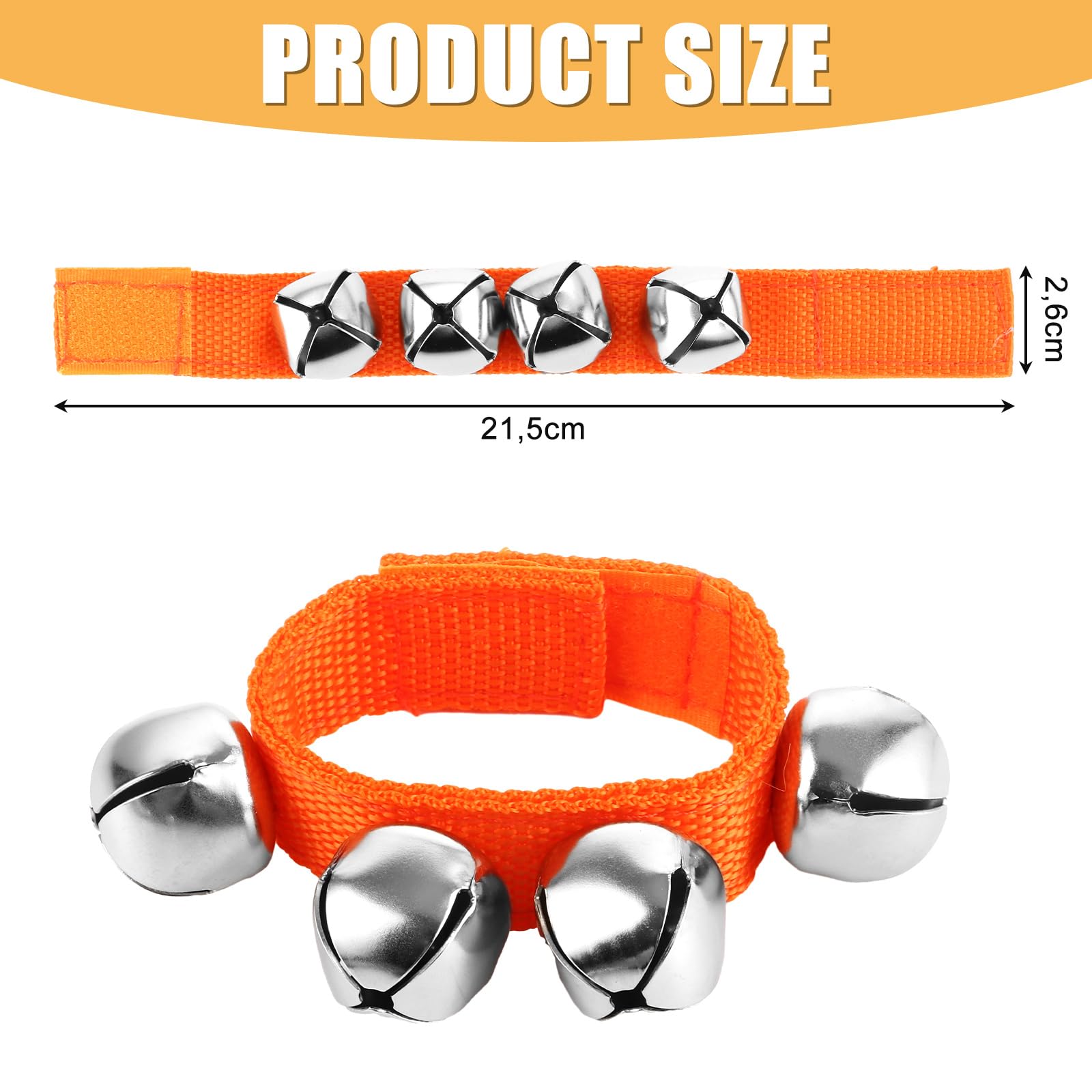 STARVAST 18 Stück Handgelenk Glocken,6 Farben Glocken Armbänder,Glockenband Set,Percussion Spielzeug Glöckchen Baby Kinder Band mit Strong Straps für Arme und Füße