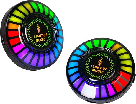 2 Sound Control Rhythm Light, RGB Voice-activated, APP Controlled, Voice Activated Pickup, Party, Music