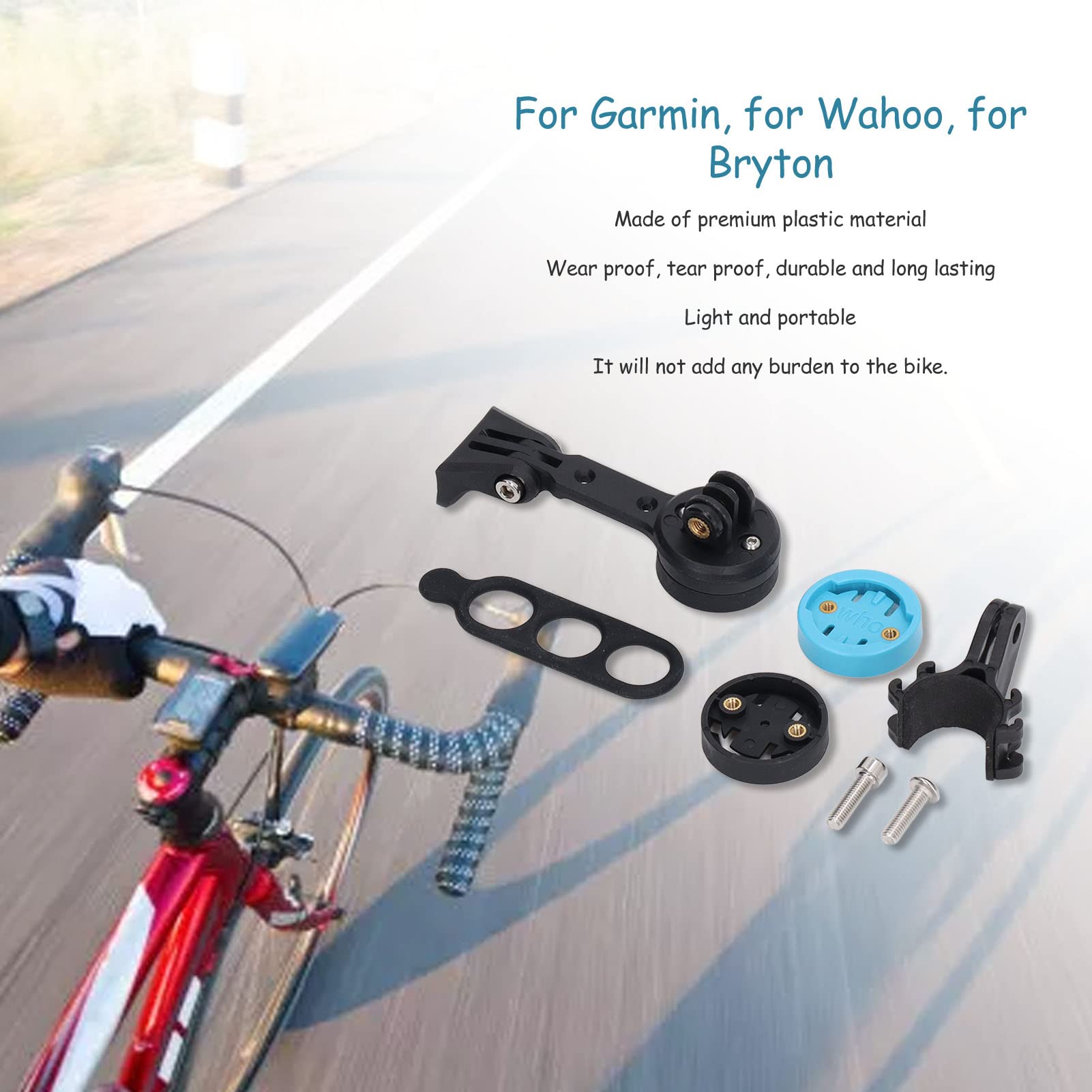 Bike Computer Mount, Bike Out Front Computer Mount, Bicycle Handlebar Extended Mount, Bike Computer Mount Adapter for Garmin for Wahoo for Bryton