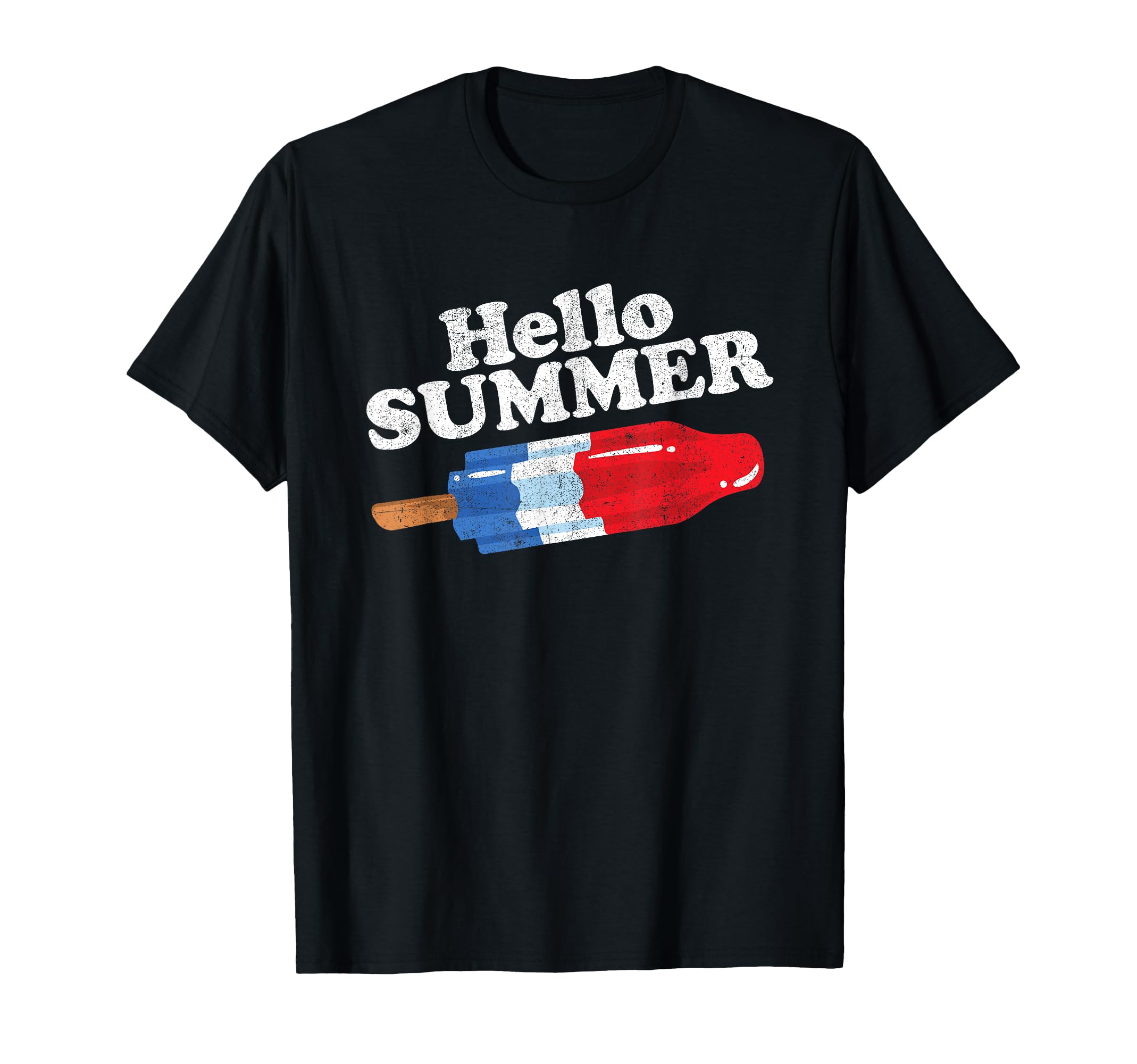 Hello Summer Popsicle Funny Bomb Retro 80s Pop Vacation Gift T-Shirt