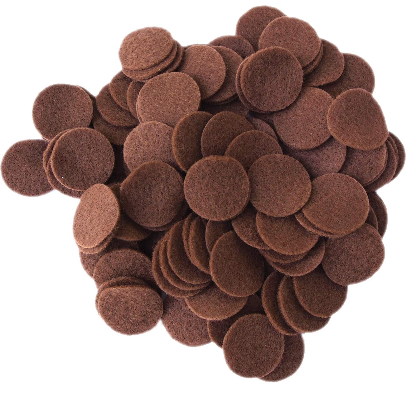 Playfully Ever After Cocoa Brown Craft Felt Circles (3/4 Inch - 150pc)