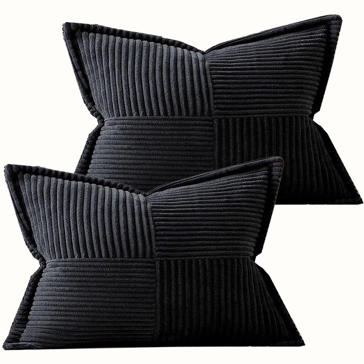 Miecoae A2 Corduroy Soft Decorative Pillow Case 50X50 50X80 70X70 Cm Square Rectangle Cushion Covers Throw Pillow Cover, Home Decorations For Sofa Couch Bed Chair(,60X80cm 2Pack)