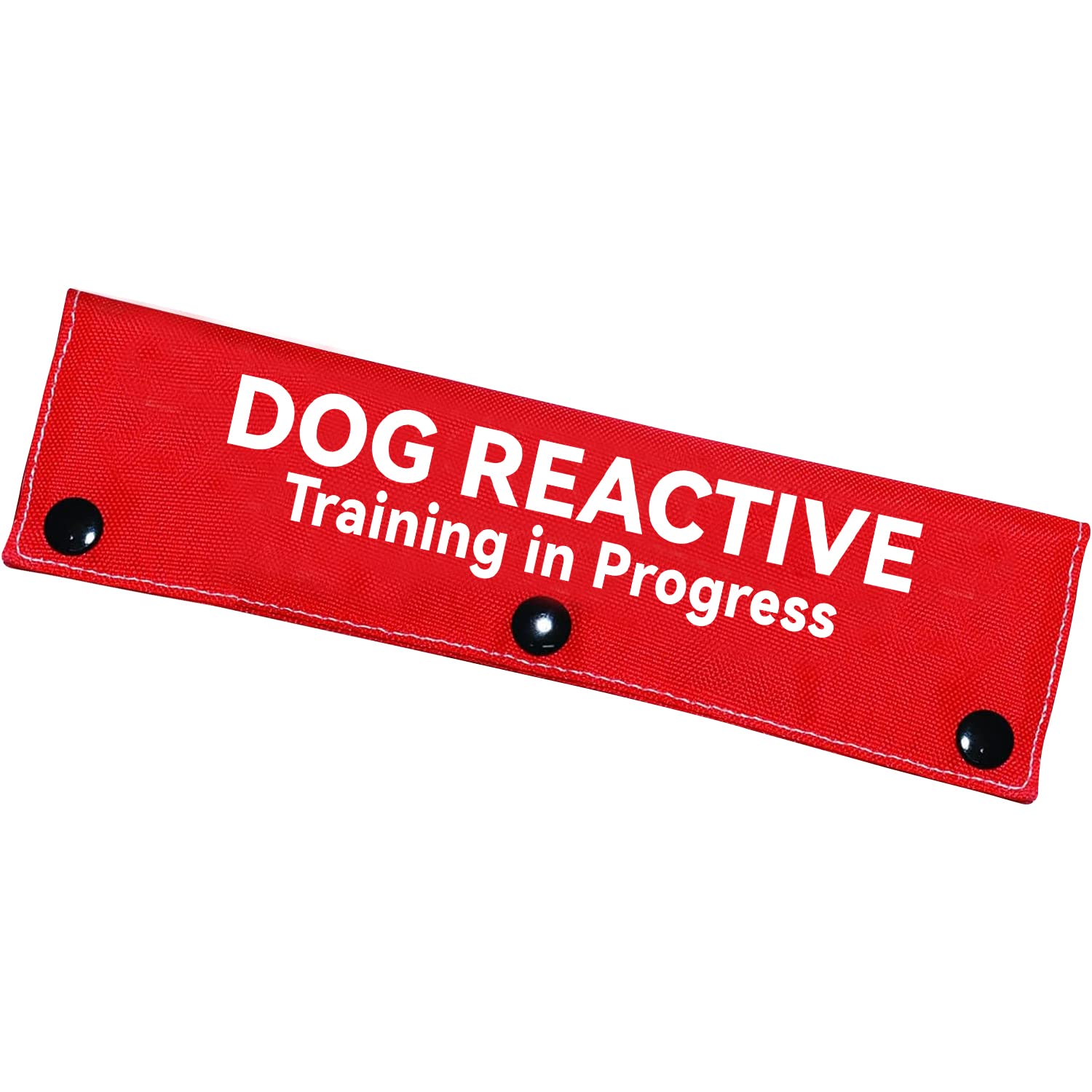 Advivio Dog Reactive Training in Progress Funny Red Dog Leash Sleeve, Wrap Alert Hanging ID Patch Tag for Pet The Best Choice for Daily Walking and