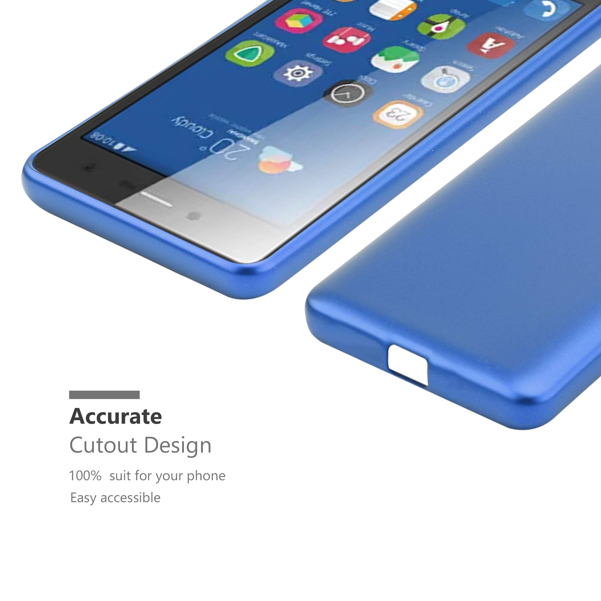 Cadorabo Custodia per Motorola Moto G3 in Grigio Metallico - Morbida Cover Protettiva Sottile di Silicone TPU con Bordo Protezione - Ultra Slim Case Antiurto Gel Back Bumper Guscio