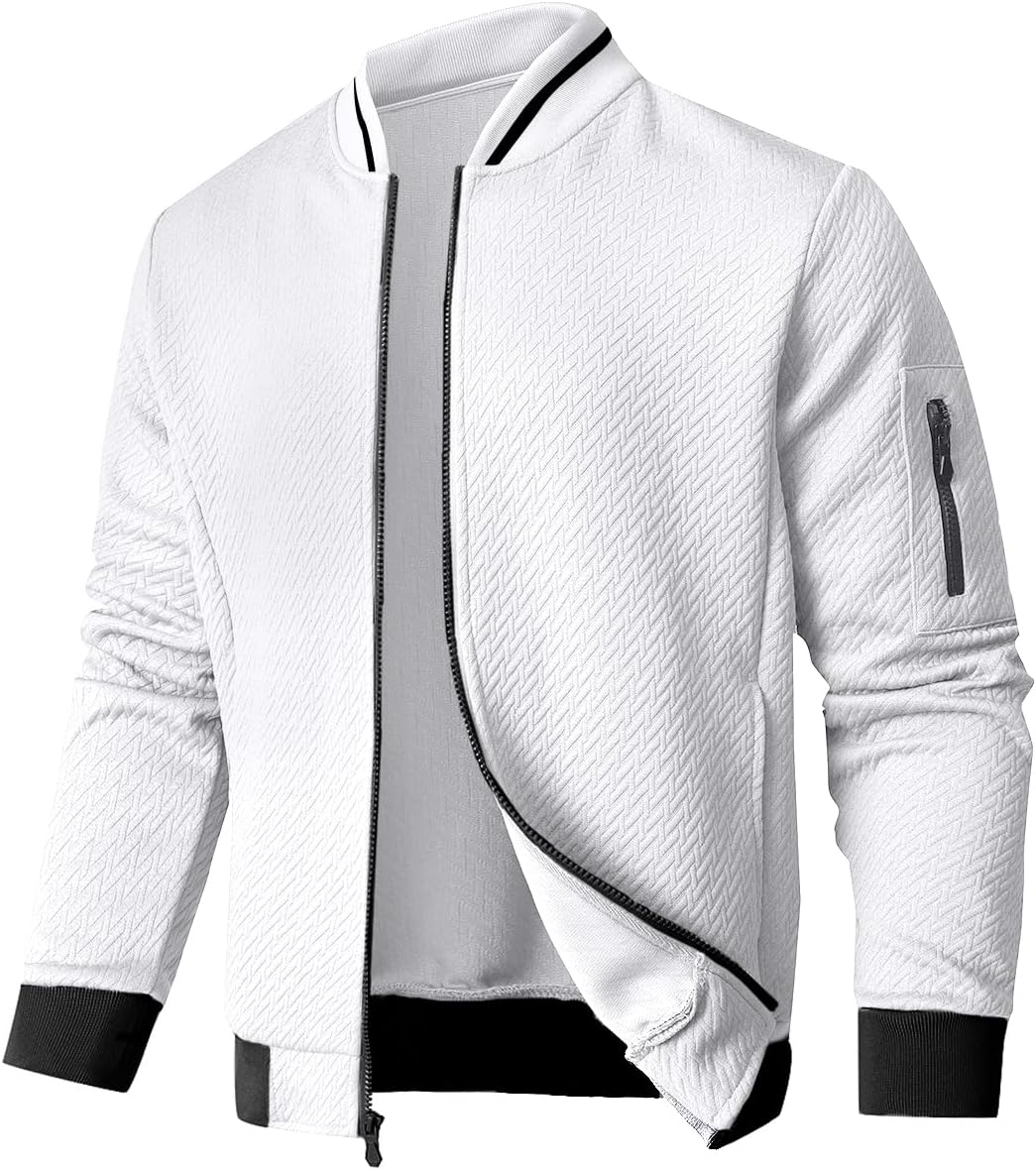 Mens Loose Fit Lightweight Jacket Casual Stylish bomber Jacket
