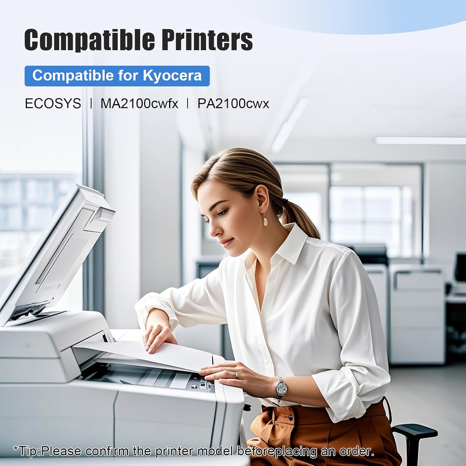 TK5442 TK-5442 Replacement Toner Cartridge Compatible for Kyocera TK-5442K TK-5442C TK-5442M TK-5442Y for ECOSYS MA2100cwfx PA2100cwx Printers 4 Pack