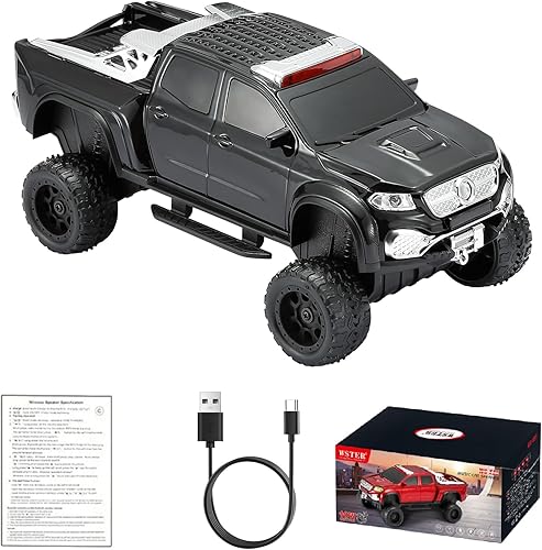 WS-X65 Altavoz Bluetooth de Réplica de Camioneta de Recogida  Sonido HD, Radio FM, Estéreo TWS, Luces LED de Fiesta, Reproducción USBTF, Micrófono