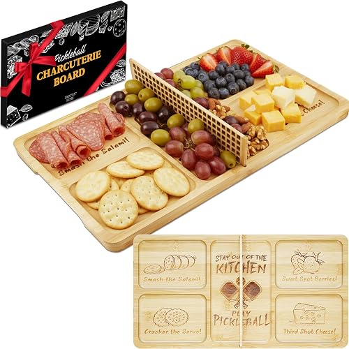 Pickleball Court Charcuterie Board with Net, Funny Father's Day Pickleball