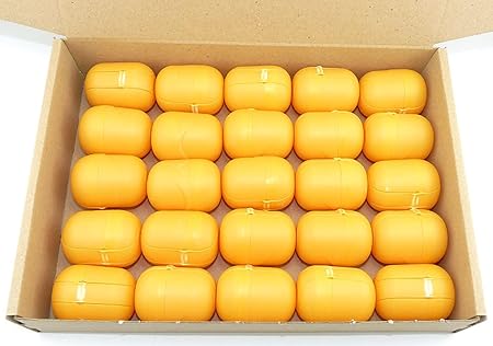 25 Ü-Ei Kapseln am Steg in gelb von Ferrero (Zum basteln oder als Verpackung – Adventskalender) 25 Ü-Ei Kapseln am Steg in gelb von Ferrero (Zum basteln oder als Verpackung – Adventskalender)