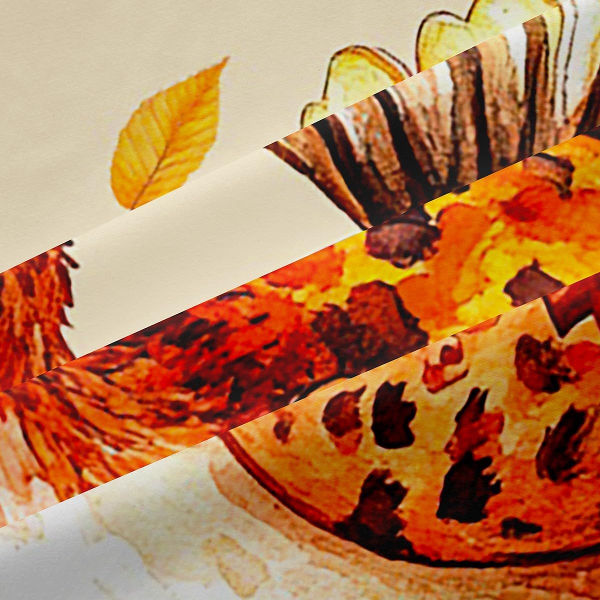 Thanksgiving Window Curtains Teens Adult Women,Maple Leaves Curtain for Bedroom,Fall Pumpkin Draperies for Living Room,Autumn Harvest Window Treatment Drapes Set of 2 Panels,42Wx90L