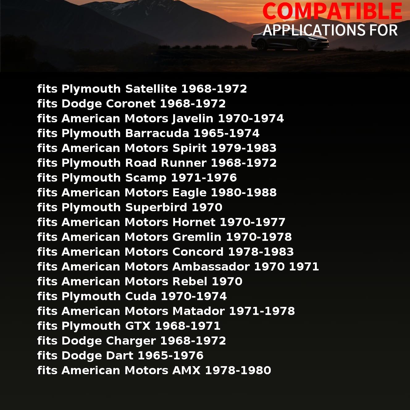 Suspension Control Arm Bumper Front Lower fits American Motors Gremlin 1970 1971 1972 1973 1974 1975 1976 1977 1978 Replacement J3196498, 3196498, 2535027 2 Pcs