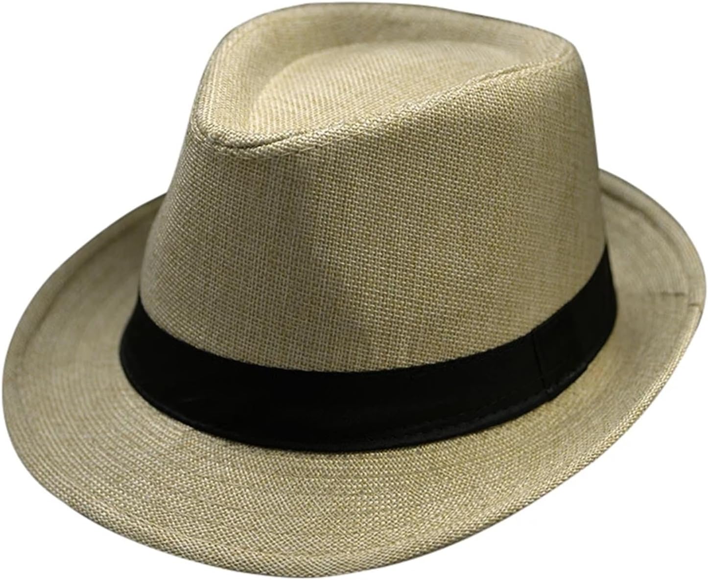 Fedora Hat for Men Elegant Vintage Black White Red Brim Top Jazz Beach Unisex Classic Cap for Cosplay, Weddings