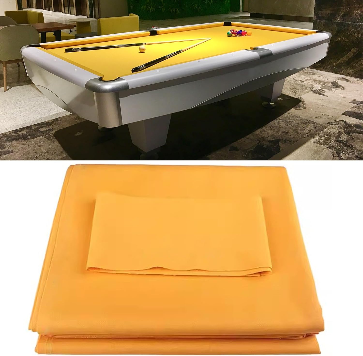 Pool Table Felt Billiard Cloth with 6 Cloth Strips Professional Pool Table Cloth for 9ft Pool Table Pre Cut Cloth（Beginner）