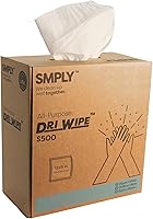 Vista 4 de Dri-Wipe S500 de SMPLY Brands - Toallitas desechables multiusos, 10 cajas de 176 (1,760 toallitas en total), alternativa fuerte a comprar toallas