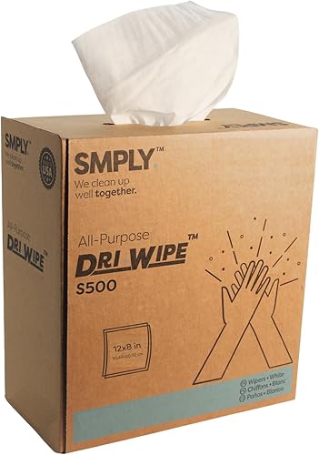 Miniatura 4 de SMPLY. S500 Dri-wipe  176 toallitas por caja  Paquete de 10 cajas  Limpiaparabrisas duradero y reutilizable para hospitales, escuelas, servicio de