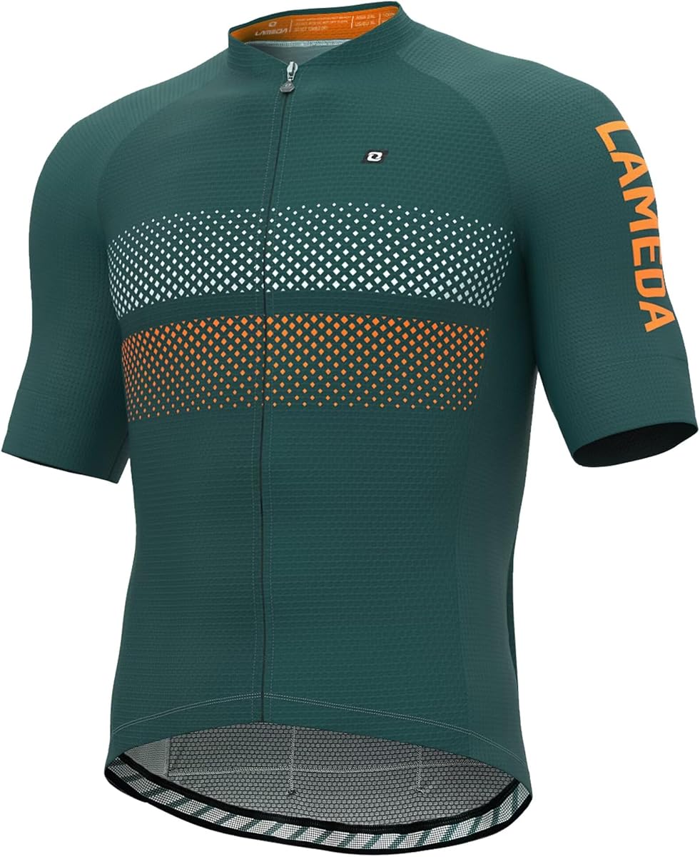 Maillot de ciclismo para hombre, transpirable, ligero, manga corta, elástico, Pro Road Bike Shirt con cremallera completa
