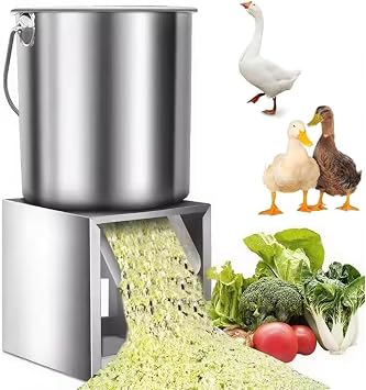 Electric Commercial Vegetable Chopper with 4 Blades,Heavy-Duty Food Processor, 1800w Stainless Steel Grinder, For Chicken Duck Goose, Household & Farm