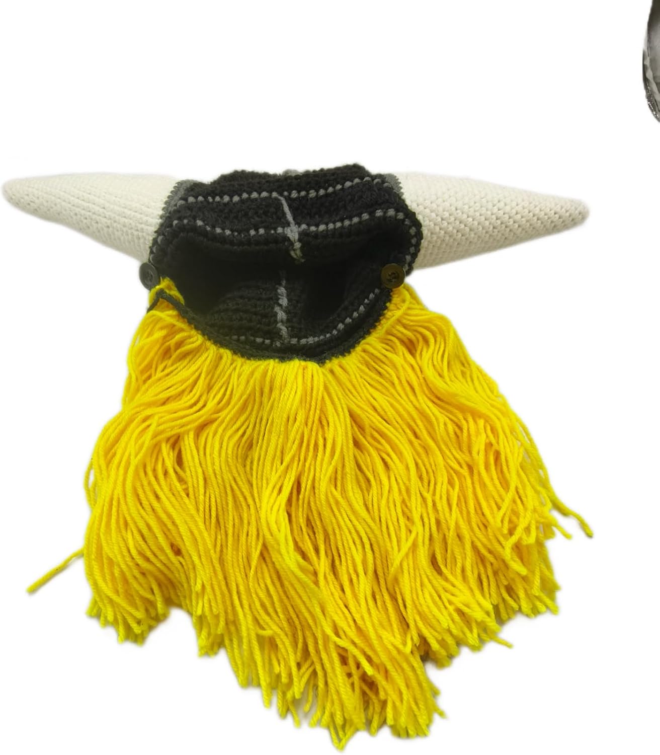 YEKEYI Creative Barbarian Knit Beard Hat Funny Hats Knit Cap Wig Beanie Hats Beard Facemask vikings hat