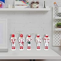 Vista 6 de GALPADA 5 piezas de decoración de cascanueces Navideñas para Exteriores, adornos Navideños para exteriores, decoración de marionetas de madera