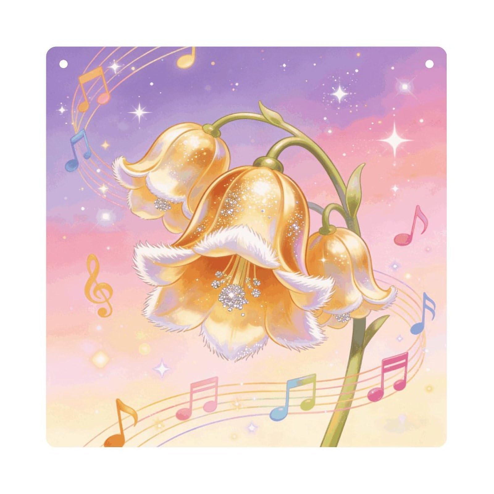 LZQPOEAS Jingle Bloom Square Acrylic Wall Hanging, 8-Inch Acrylic Wall Art with Rope, Premium Wall Plaque Ornament Decor for Home, Living Room, Office, Fireplace & Festive Gifts