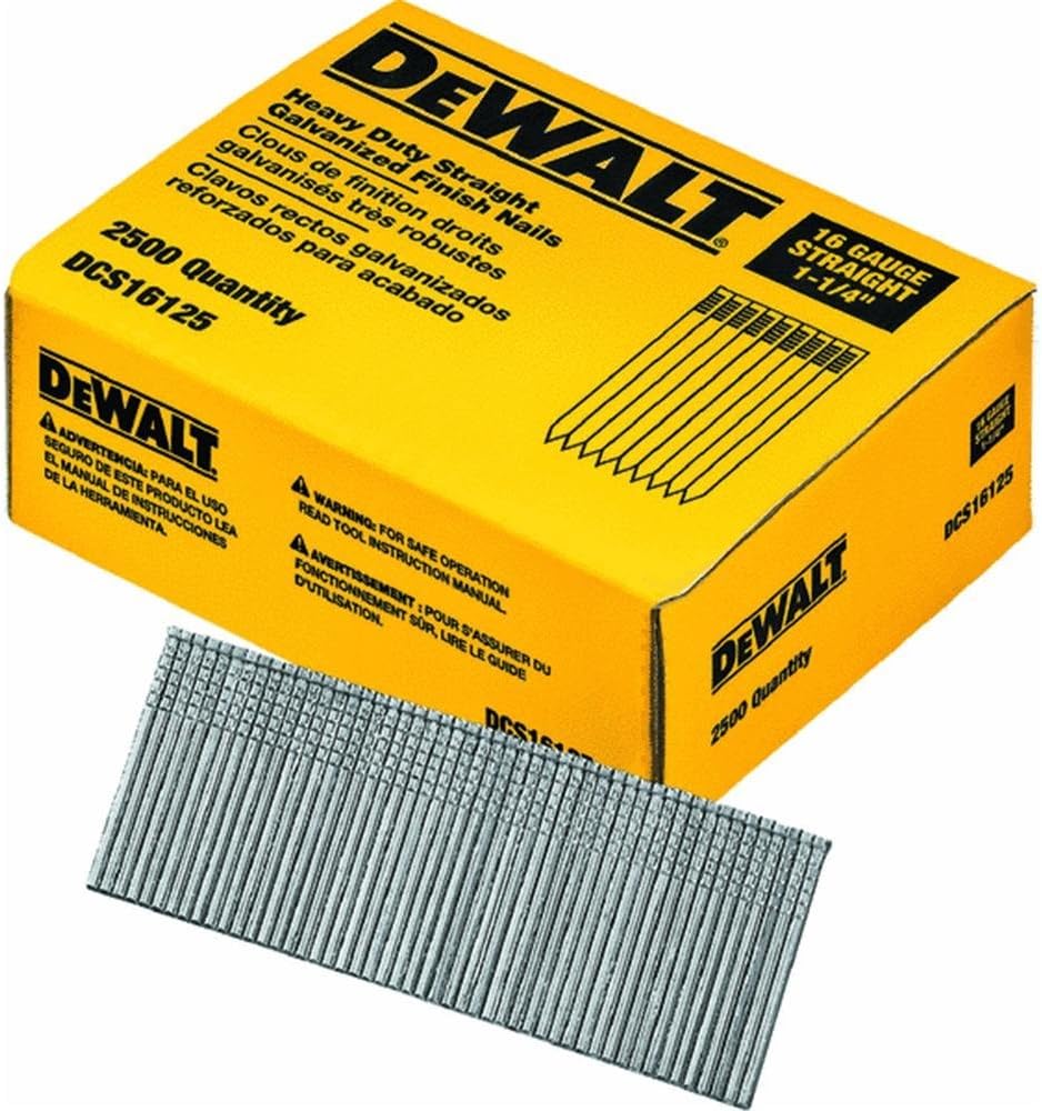 DEWALT Finish Nails, 1-1/4-Inch, 16GA, 2000-Pack (DCS16125)