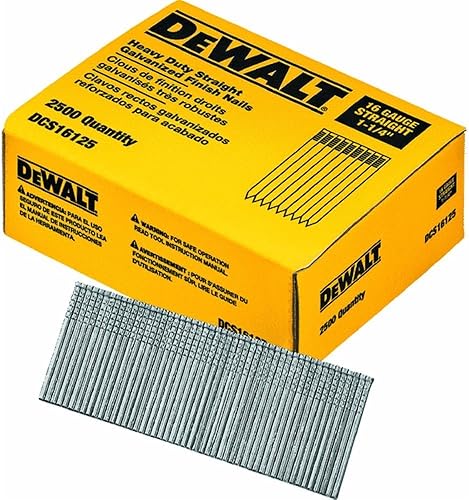 Miniatura 6 de DEWALT Uñas de acabado 1-14 pulgadas 16GA paquete de 2500 DCS16125 el embalaje puede variar