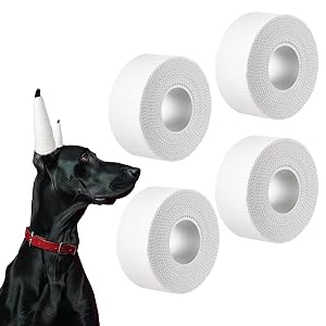 4 Pcs 1 Inch Ear Tape for Dog Ears Dog Ears Stand up Care Tape Breathable and Easy