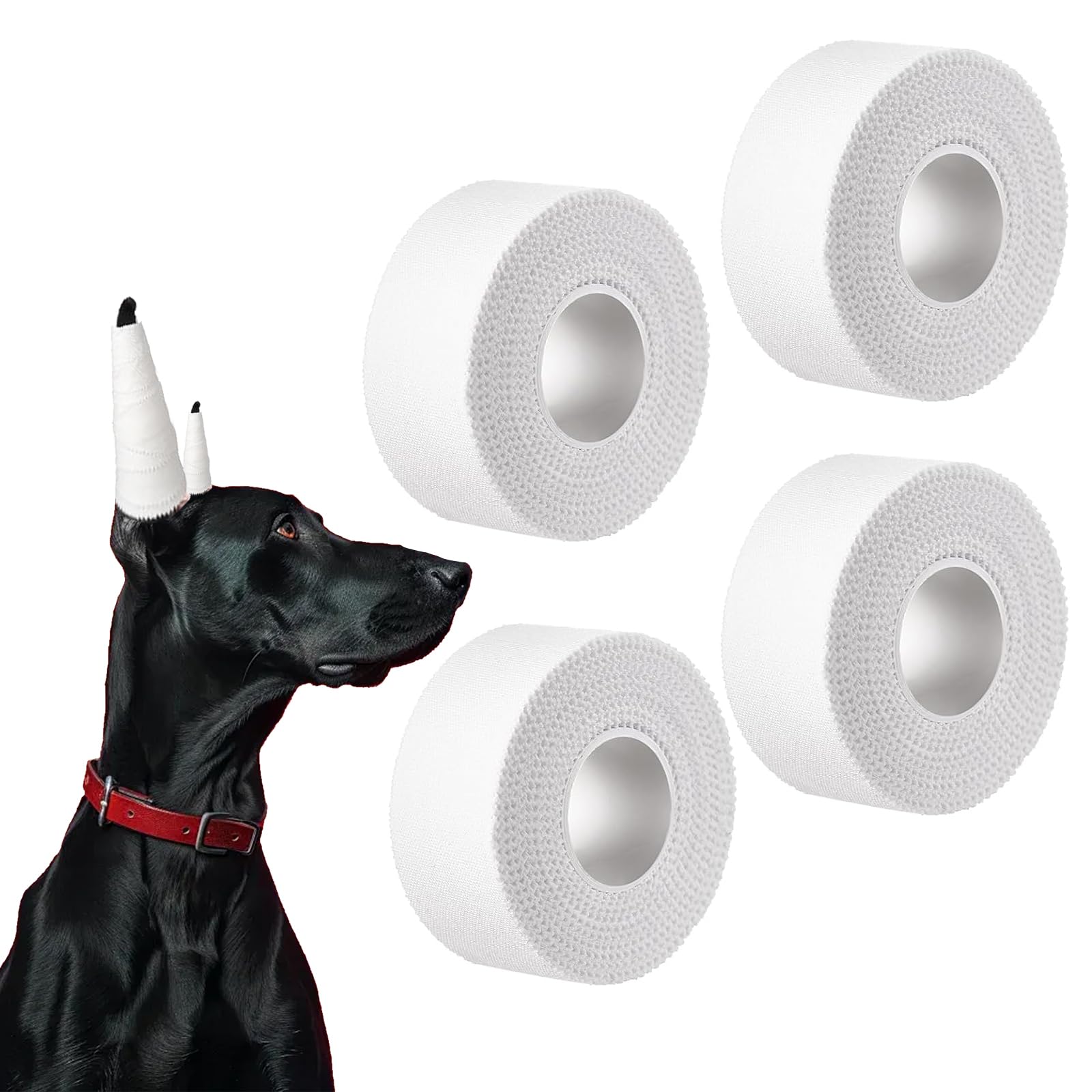 4 Pcs 1 Inch Ear Tape for Dog Ears Dog Ears Stand up Care Tape Breathable and Easy