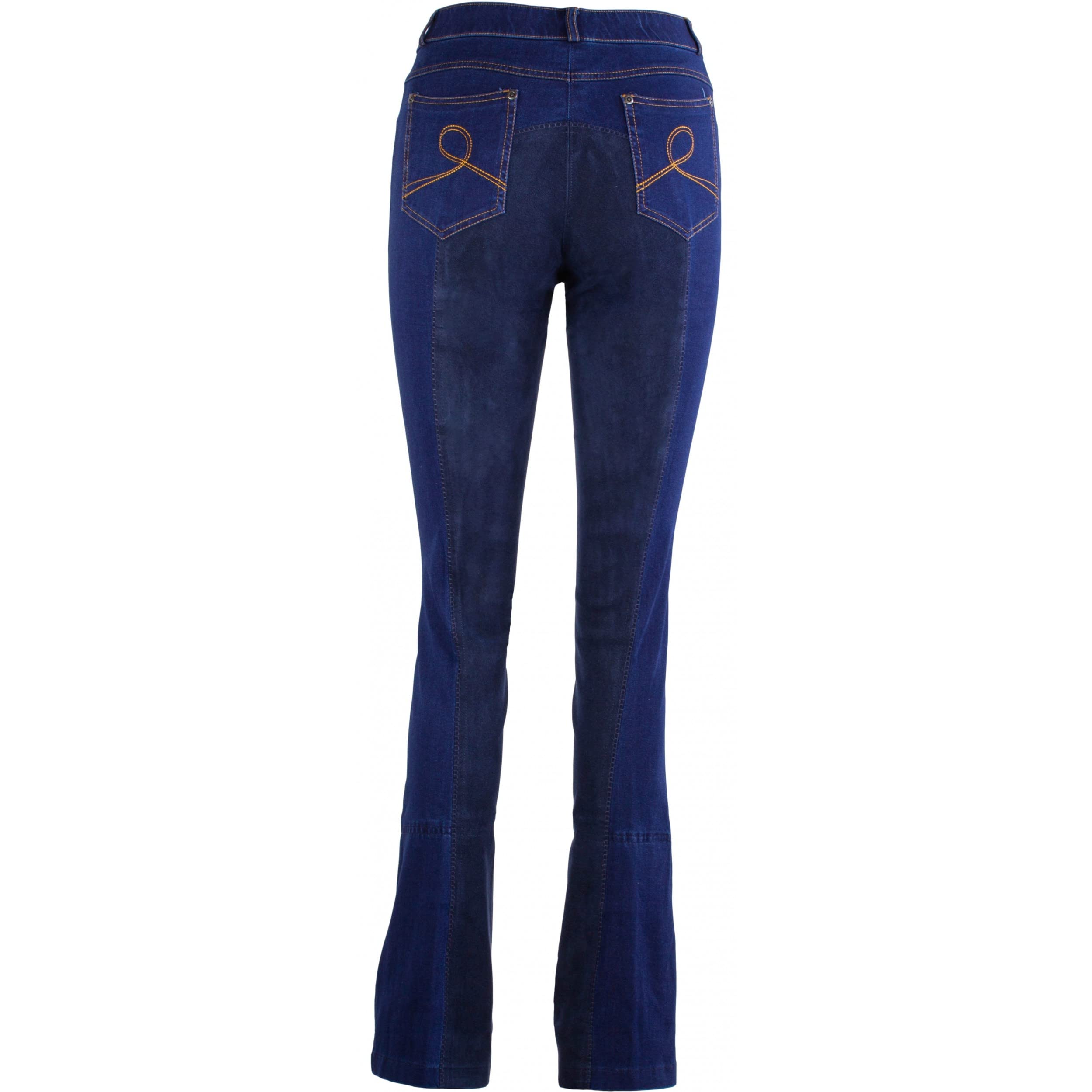 Lazura - Jodhpur Reithose für Damen Dina | Denim Reitjeans mit Vollbesatz | atmungsaktive & elastische Vollbesatzreithose | Jeans-Reithose mit 5 Taschen | Reiterhose in 3 Farben | Größe 36-46