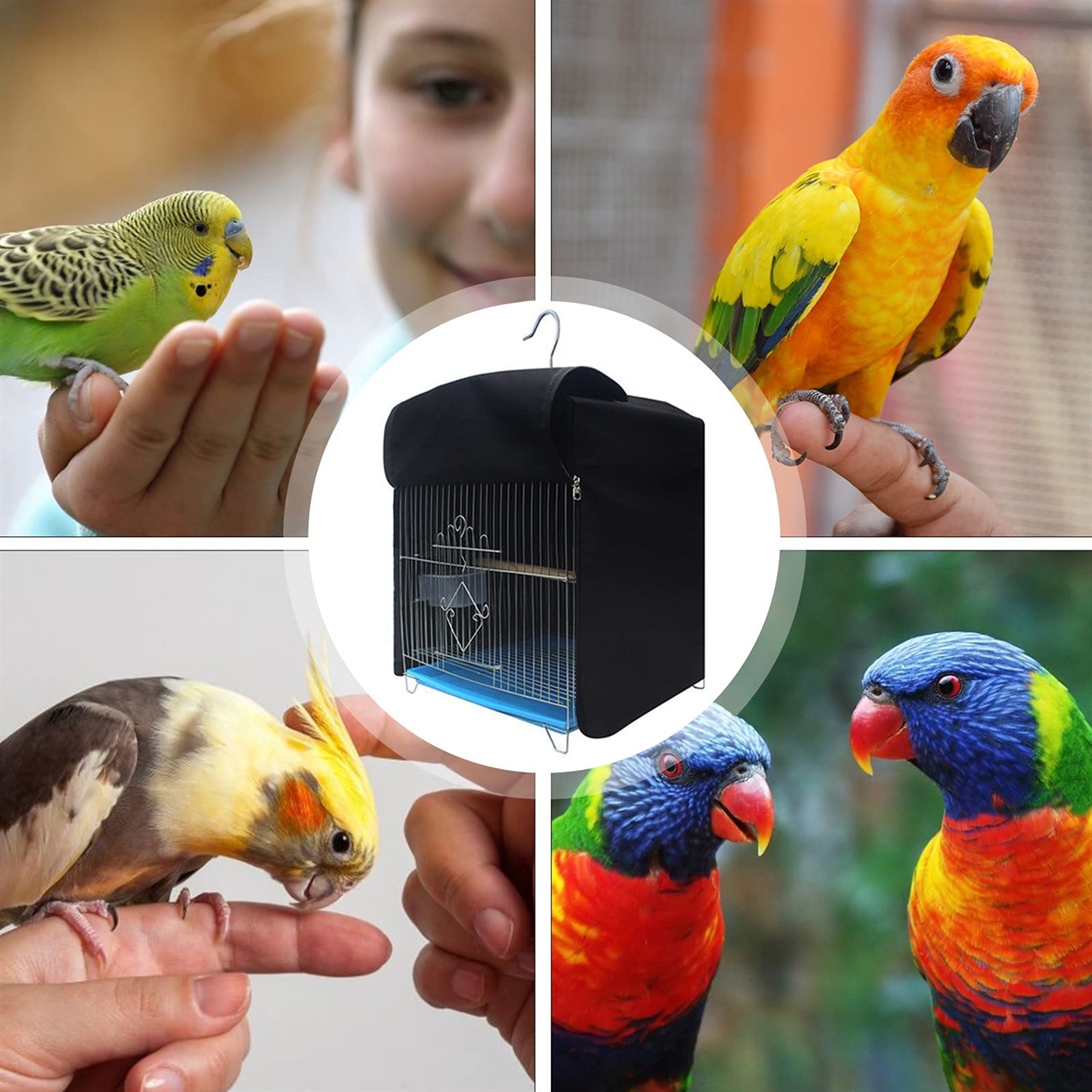 Funda para Jaula De Pájaros Sólida, Material Opaco Y Transpirable, Funda para Jaula De Pájaros, Tela Cálida, Funda Protectora para Jaula De Pájaros, Fácil De Usar